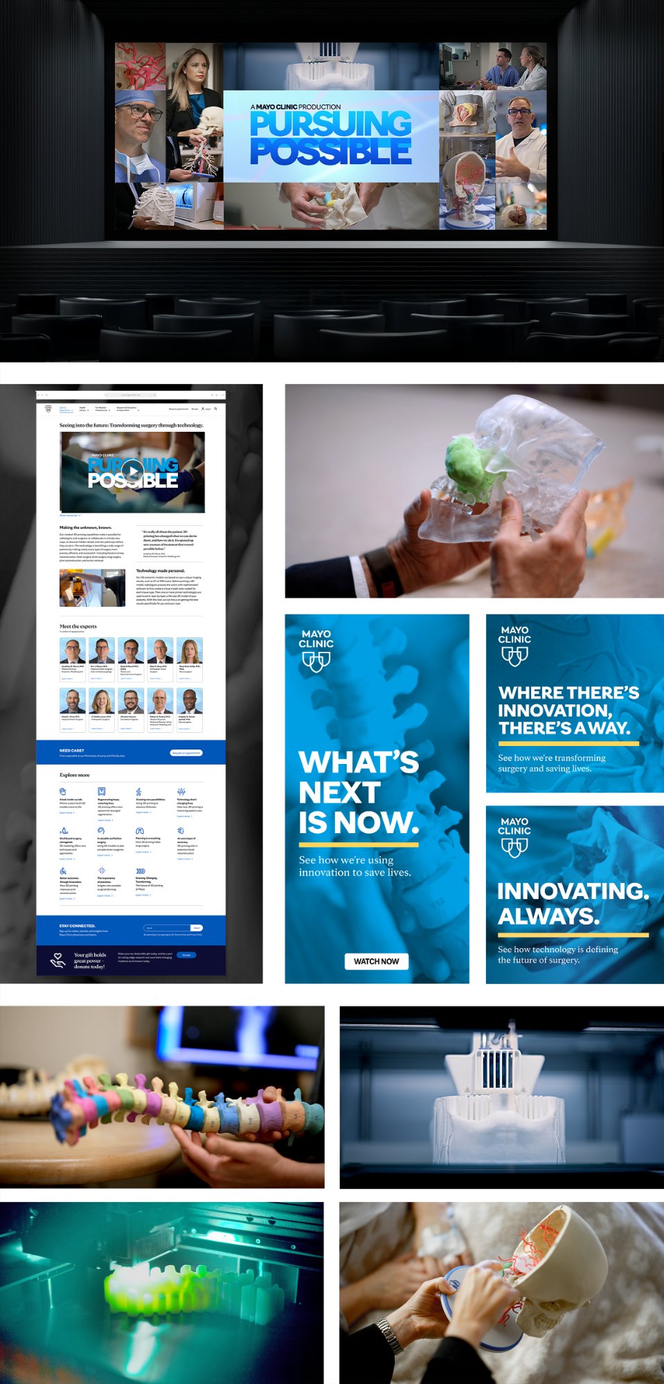 Pursuing Possible, digital ads, landing page, and photography direction